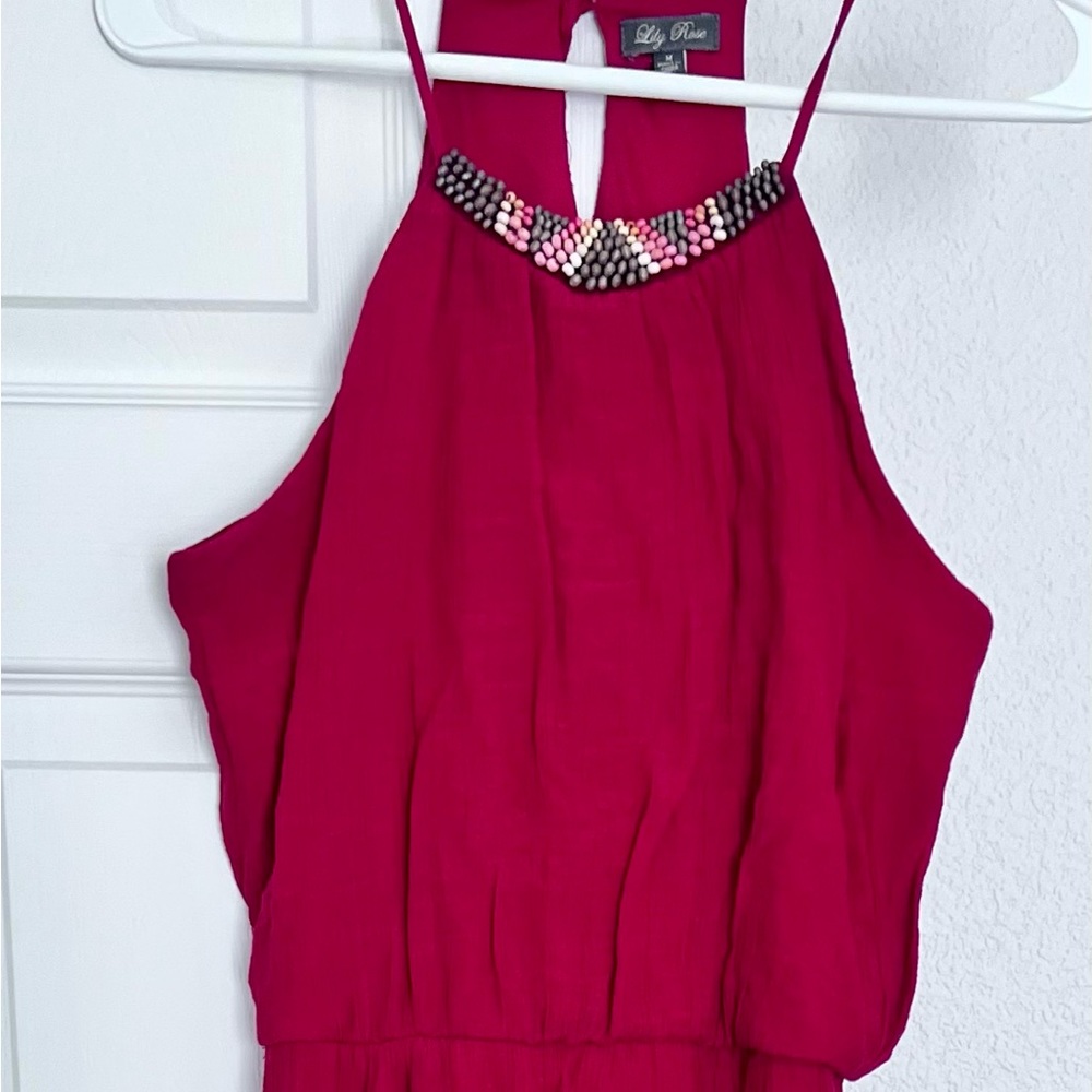 Lily Rose size M long red dress